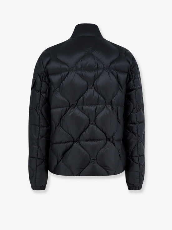 Moncler Asurel short down jacket with geometric stitching