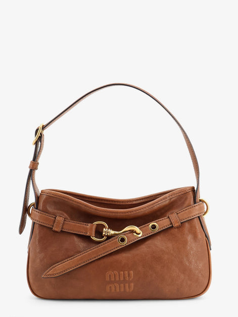 Aventure leather bag with embossed front logo