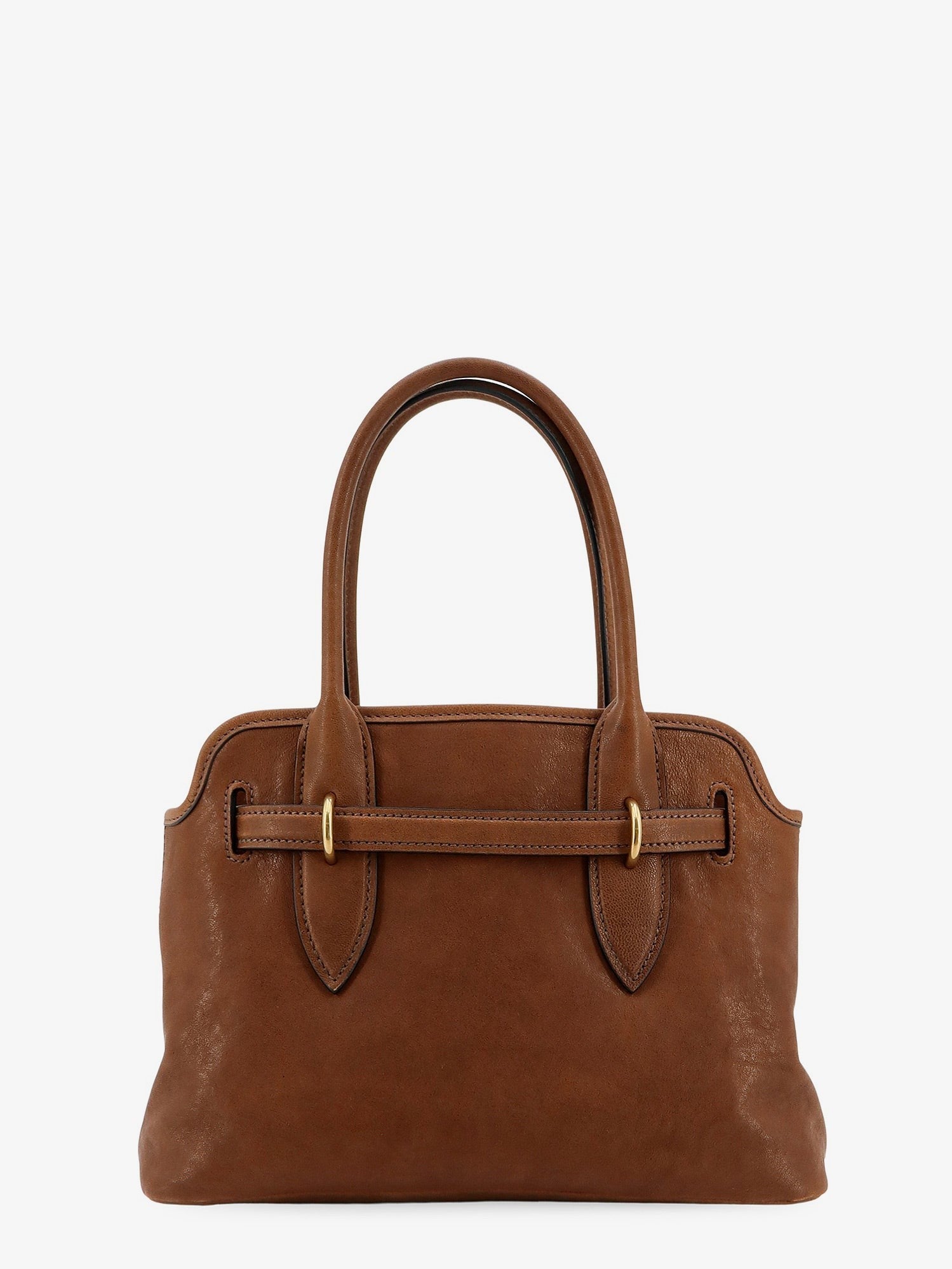 Aventure leather handbag with embossed lettering logo