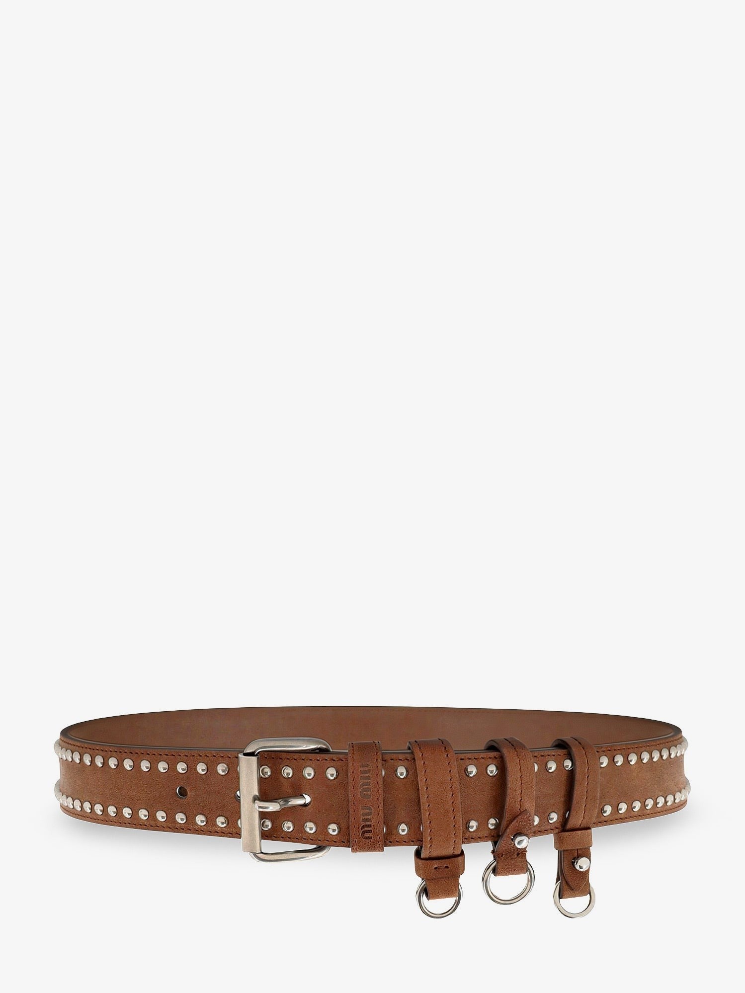 Aviator nappa belt with keychain charm
