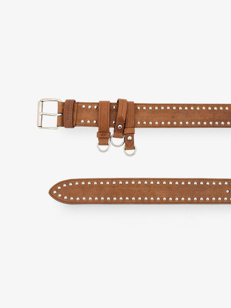 Miu Miu Aviator nappa belt with keychain charm