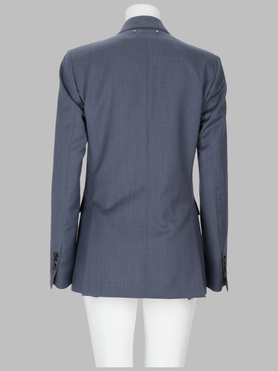 baby blue double breasted blazer