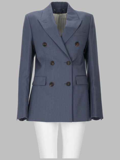 baby blue double breasted blazer