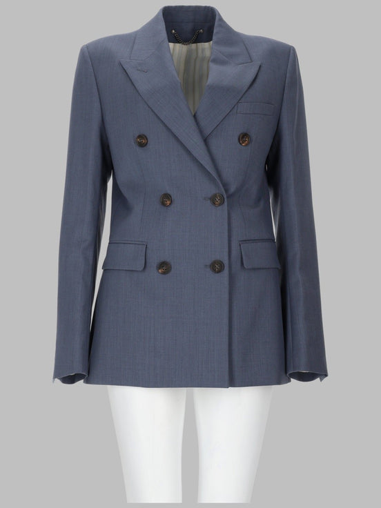 baby blue double breasted blazer