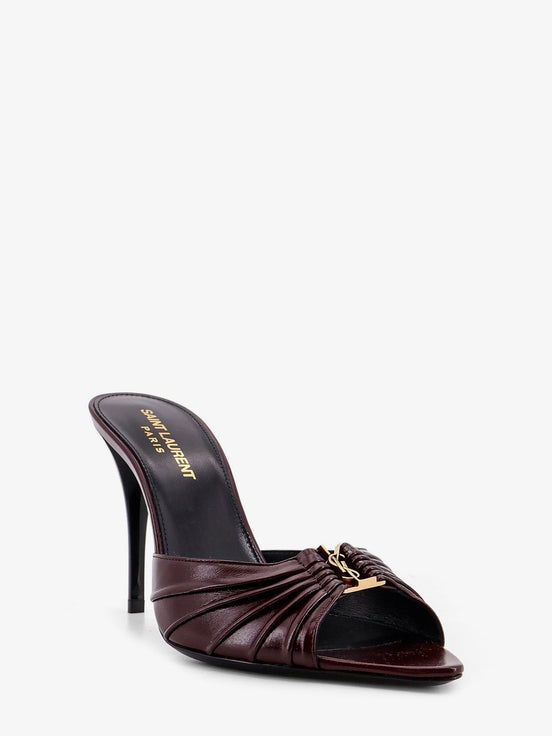 Babylone 90 bordeaux leather sandals