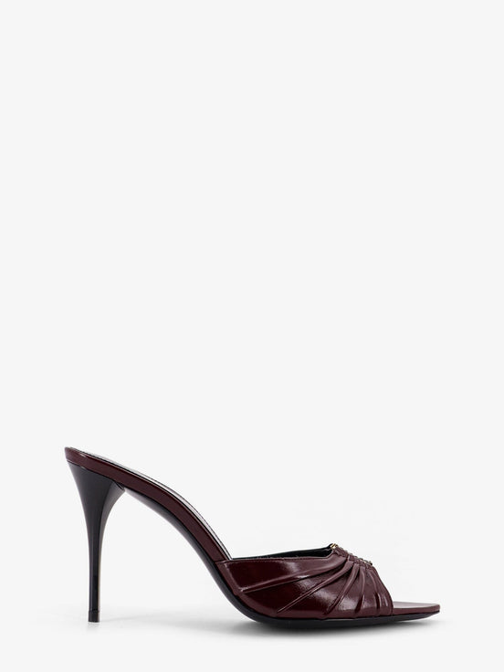 Babylone 90 bordeaux leather sandals