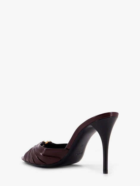 Babylone 90 bordeaux leather sandals
