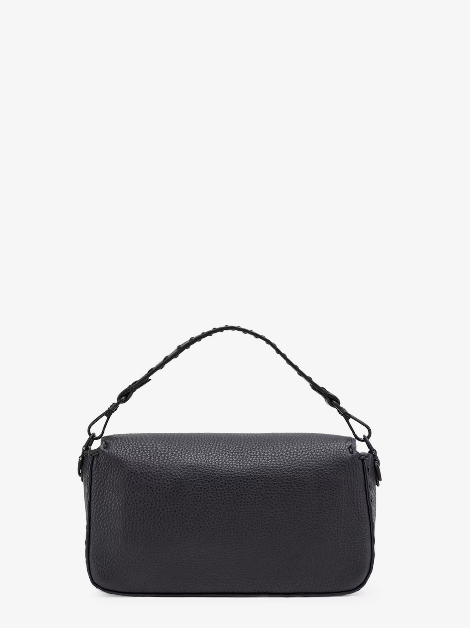 Baguette leather shoulder bag with Selleria stitchings
