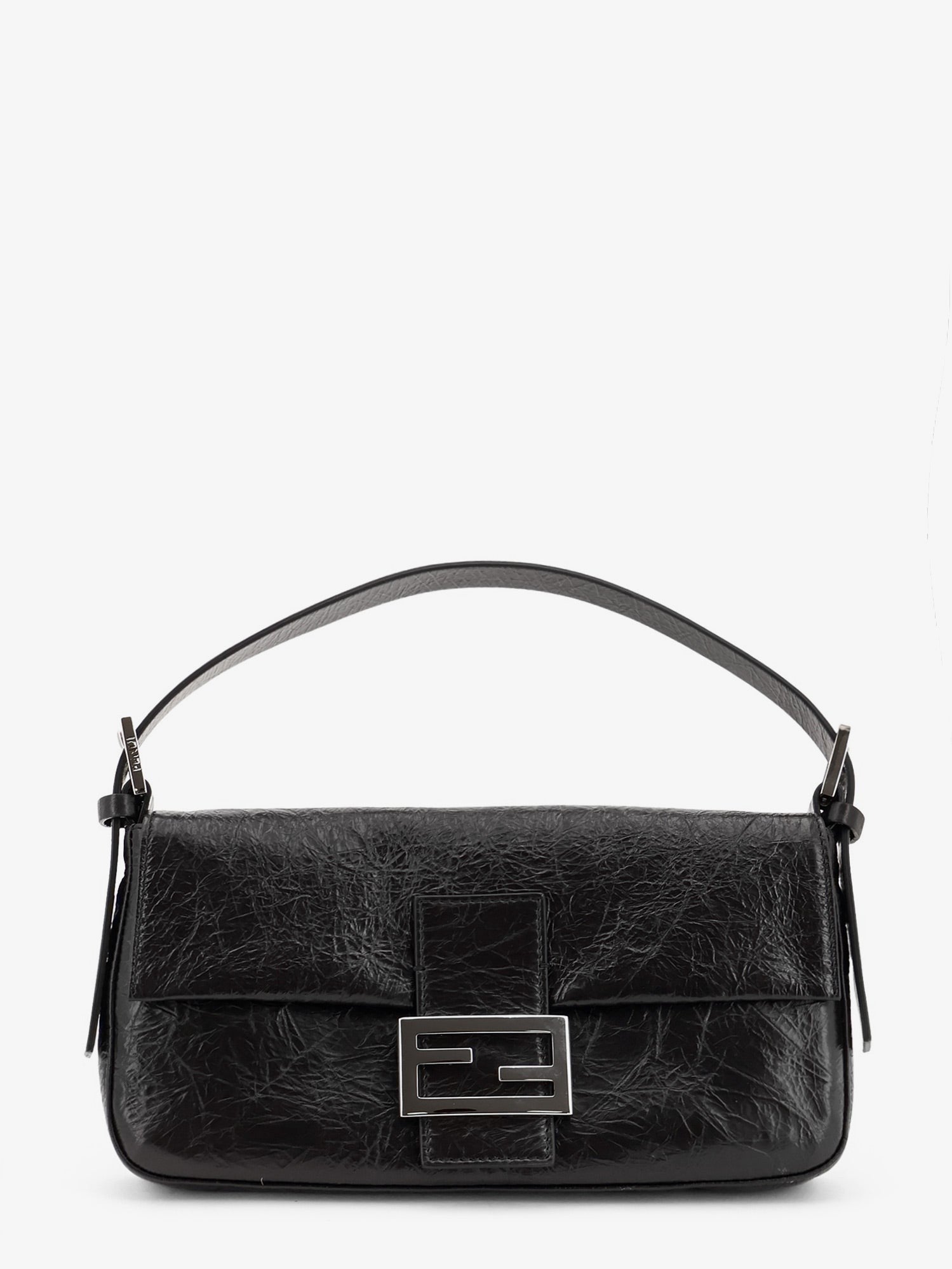 Baguette vintage-effect leather shoulder bag