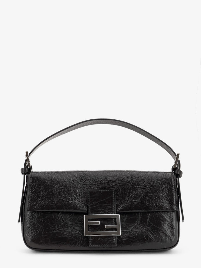 Baguette vintage-effect leather shoulder bag