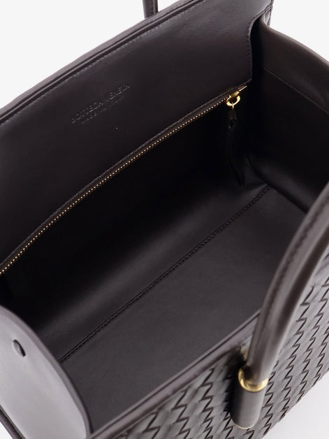 Barbara leather handbag with Intrecciato motif