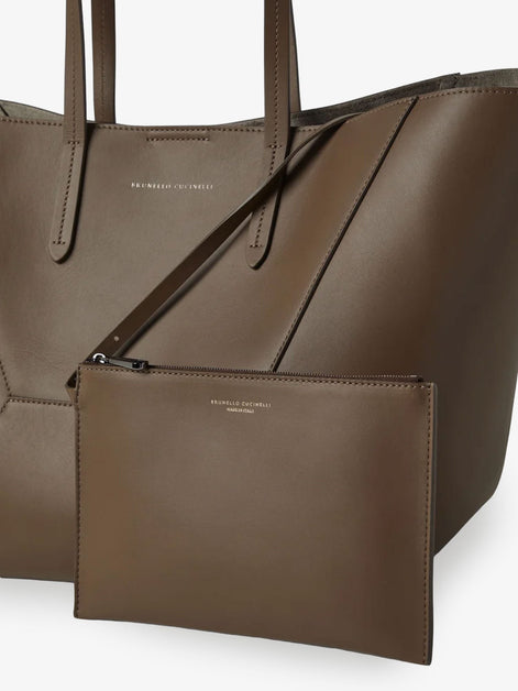 BC Duo hammered leather handbag