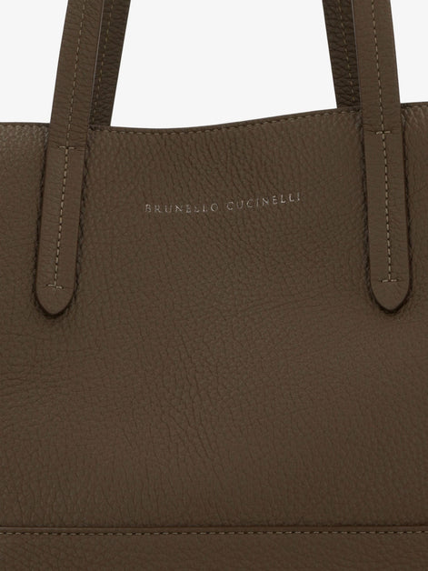 BC Duo hammered leather shoulder bag