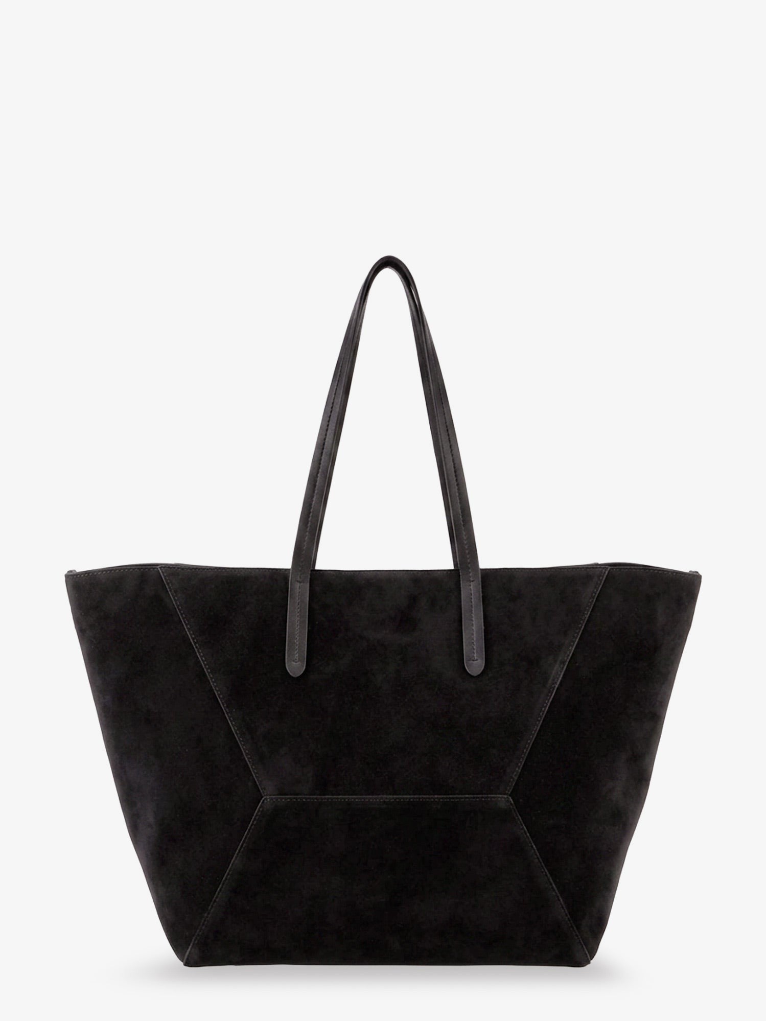 BC Duo suede shoulder bag with engraved logo