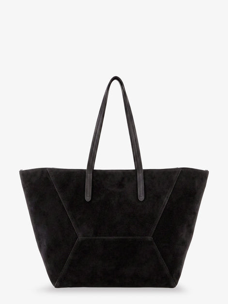 BC Duo suede shoulder bag with engraved logo