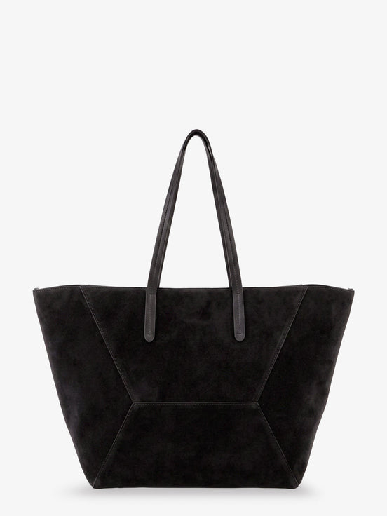 BC Duo suede shoulder bag with engraved logo