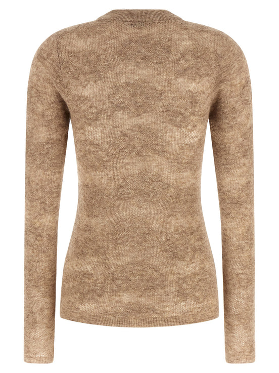 Brunello Cucinelli Beige 'Flower Lace' sweater
