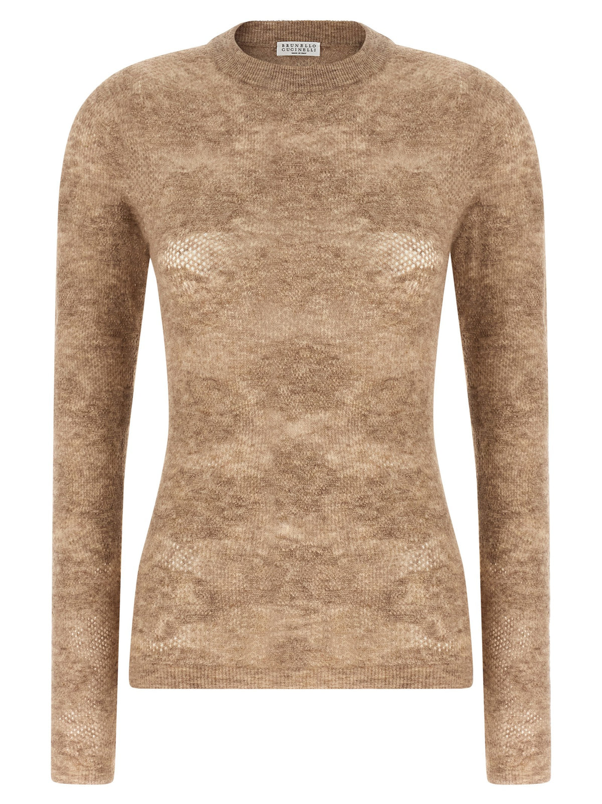 Beige 'Flower Lace' sweater
