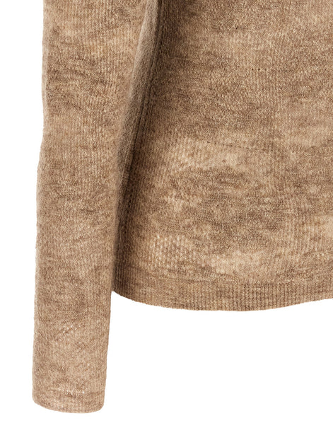 Brunello Cucinelli Beige 'Flower Lace' sweater