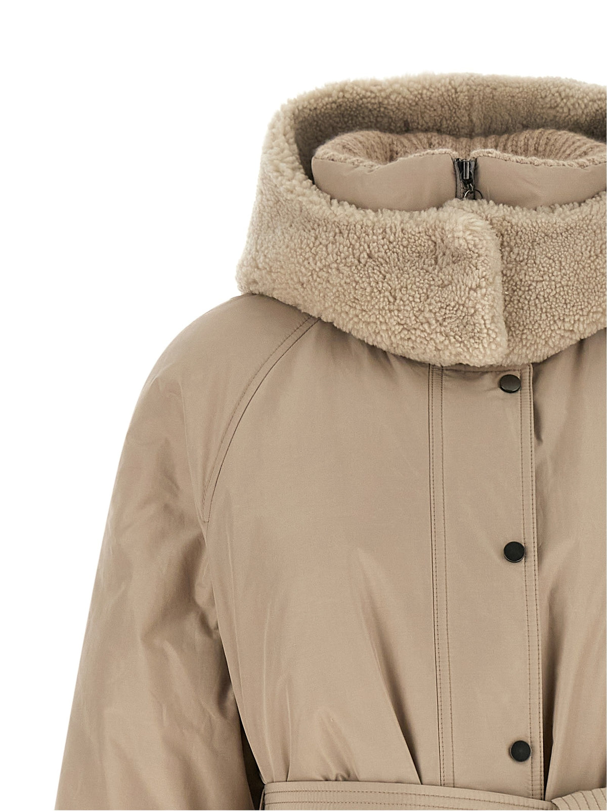 Brunello Cucinelli Beige long down jacket