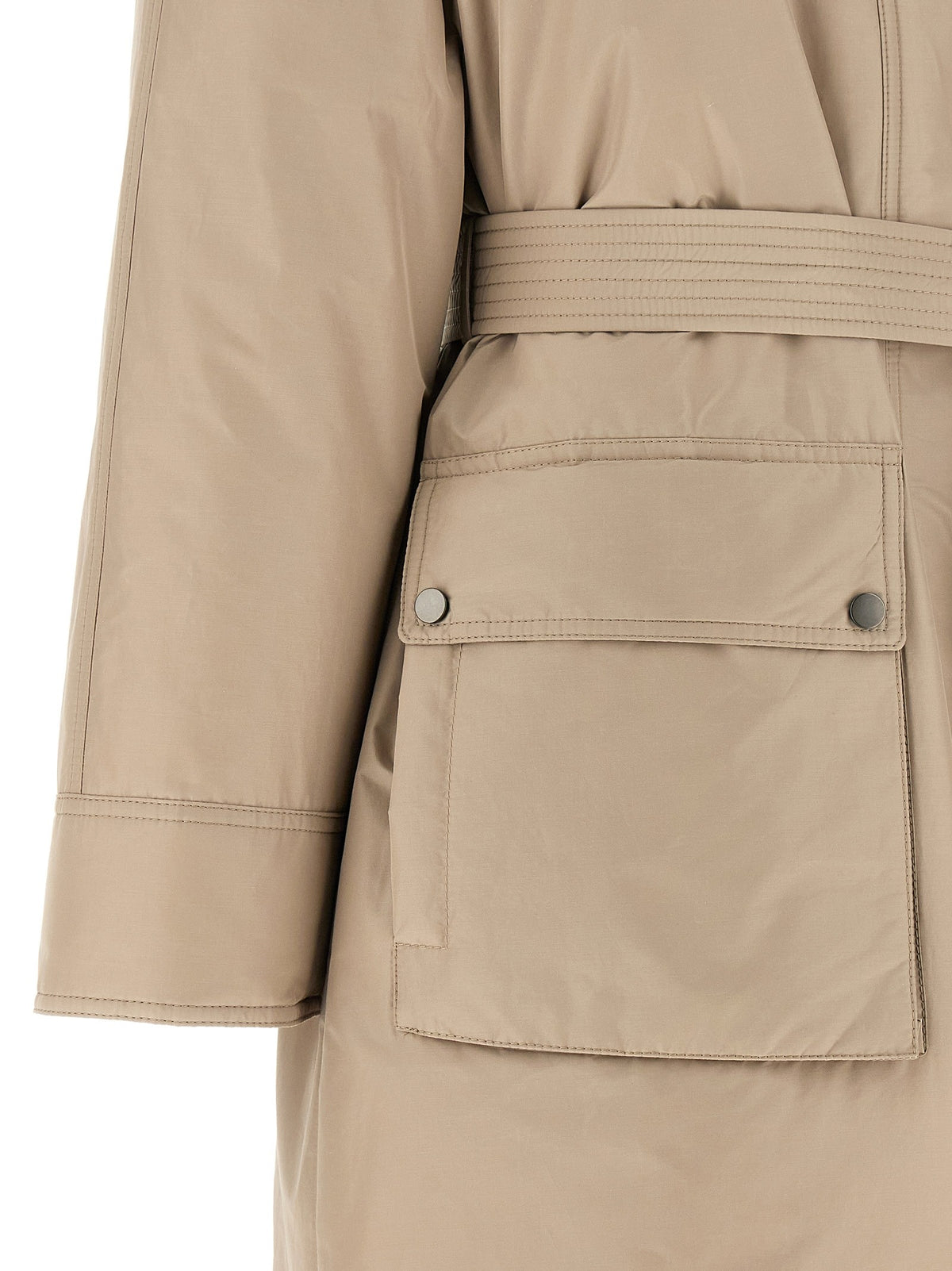 Brunello Cucinelli Beige long down jacket
