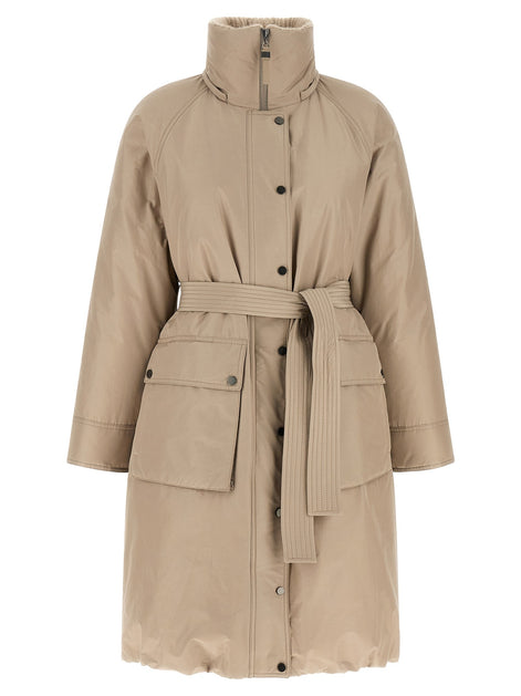 Brunello Cucinelli Beige long down jacket