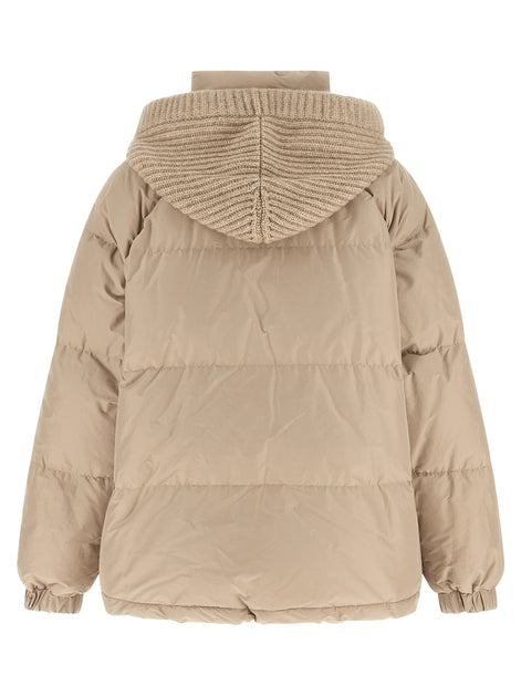 Brunello Cucinelli Beige taffeta down jacket