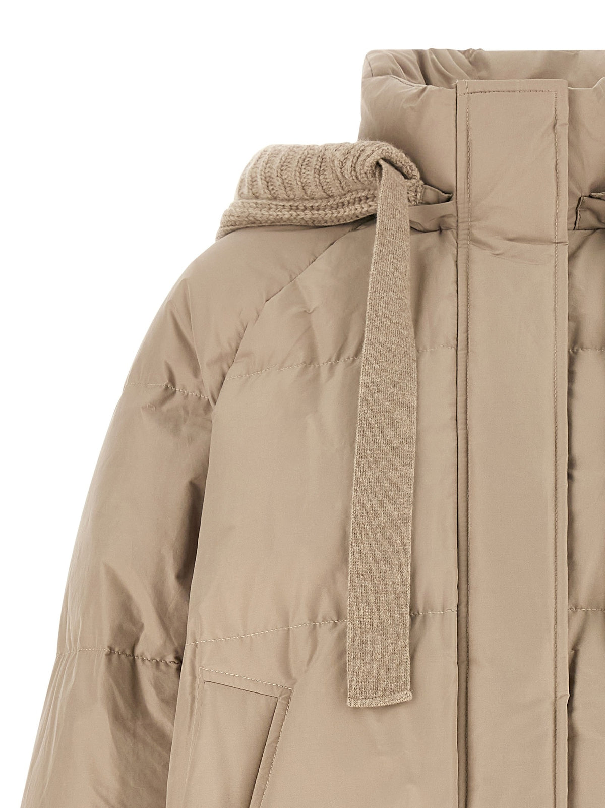 Brunello Cucinelli Beige taffeta down jacket