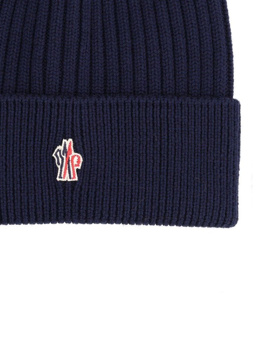 MONCLER GRENOBLE Berretto in Lana con Patch Logo