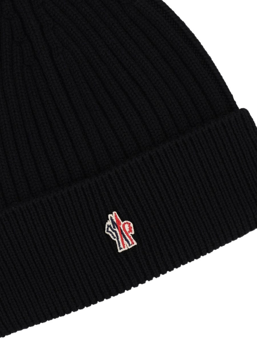 MONCLER GRENOBLE Berretto in Lana con Patch Logo