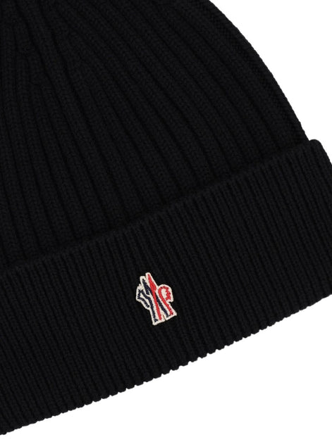 MONCLER GRENOBLE Berretto in Lana con Patch Logo