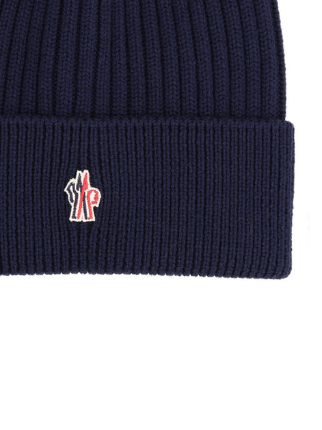 MONCLER GRENOBLE Berretto in Lana con Patch Logo