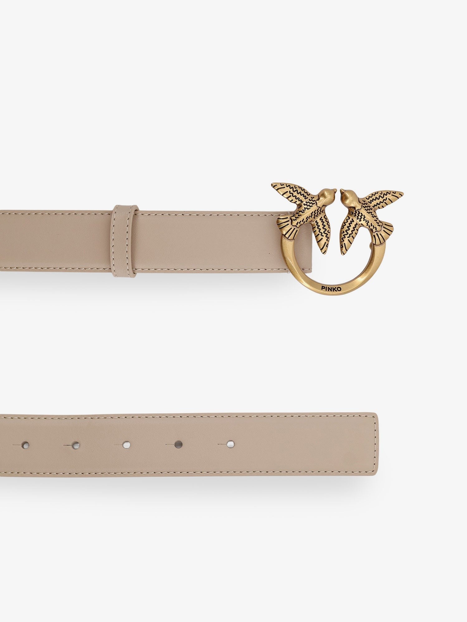 Berry leather belt