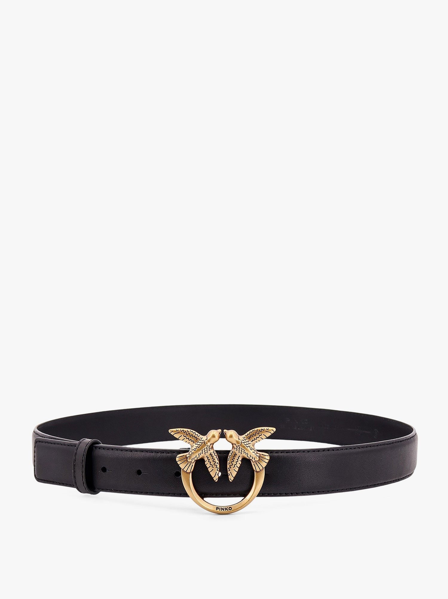 Berry leather belt