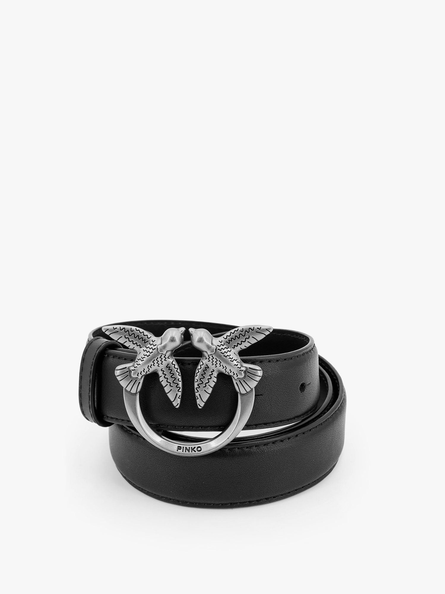 Berry leather belt