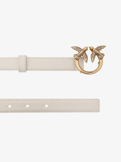 Berry leather belt