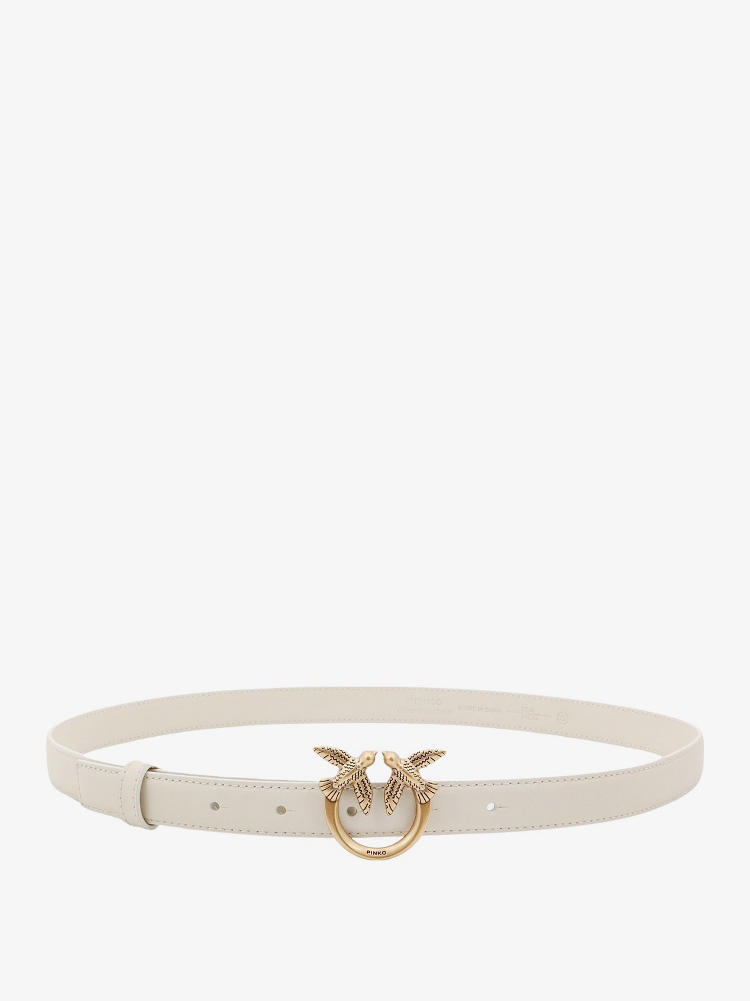 Berry leather belt