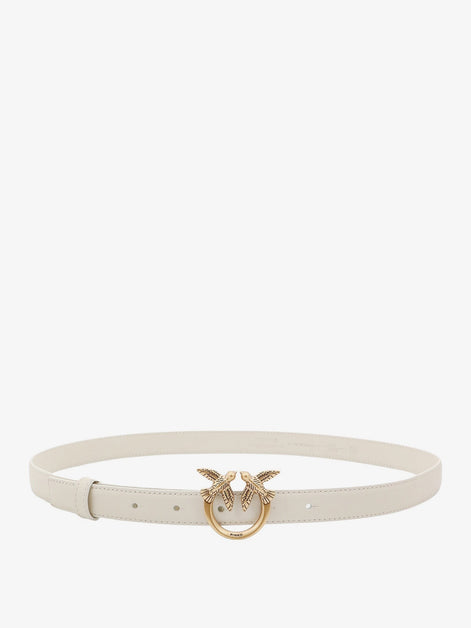 Berry leather belt
