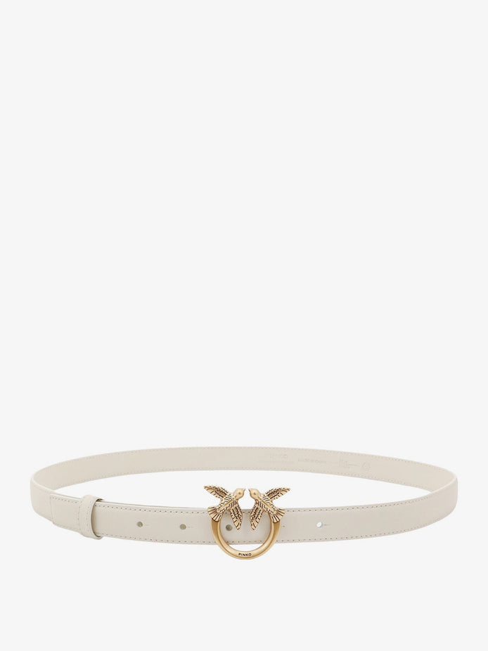 Berry leather belt