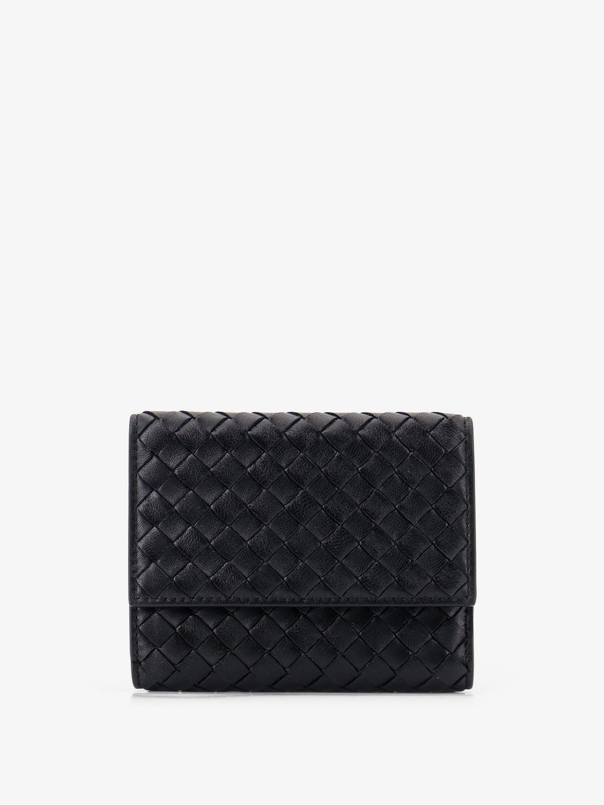 Bi-fold Intrecciato wallet with zip