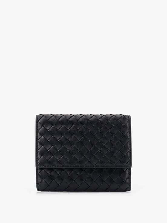 Bi-fold Intrecciato wallet with zip