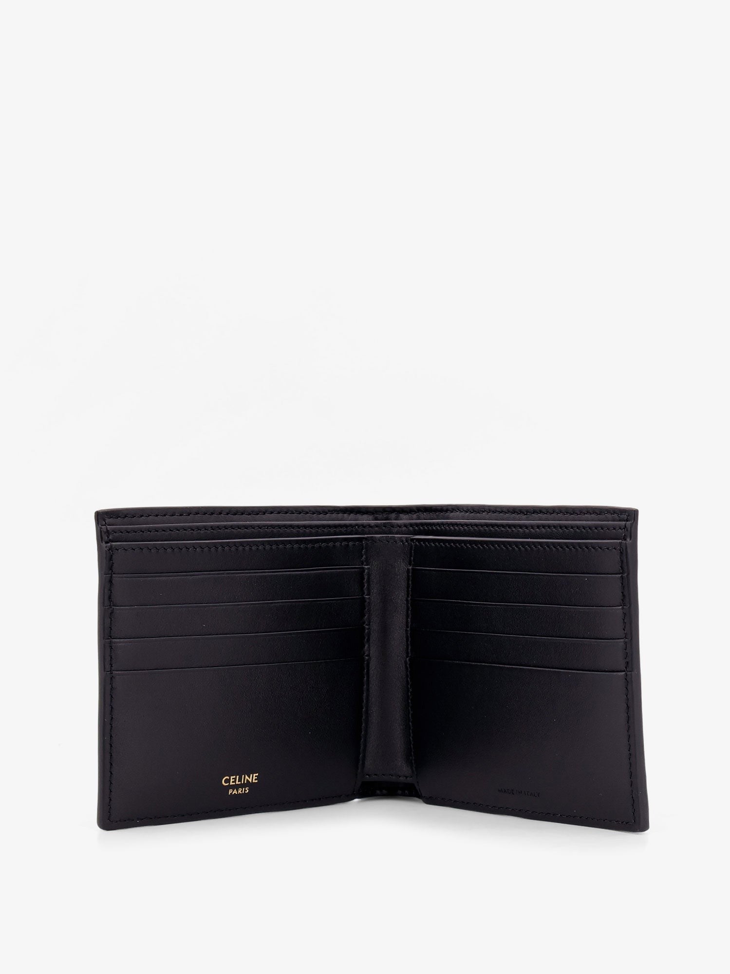 Celine Bifold Triomphe coated canvas and leather wallet