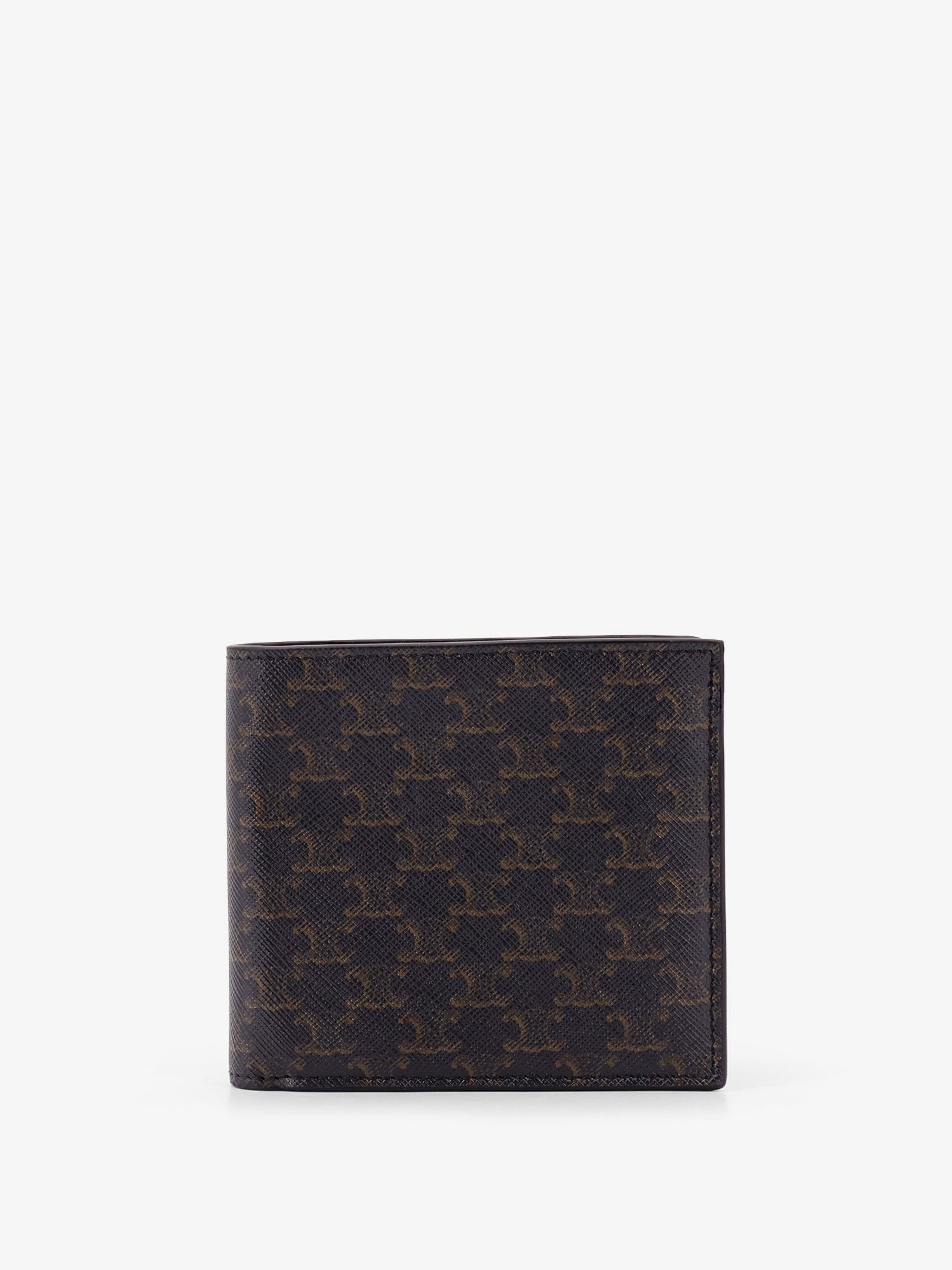 Bifold Triomphe coated canvas and leather wallet