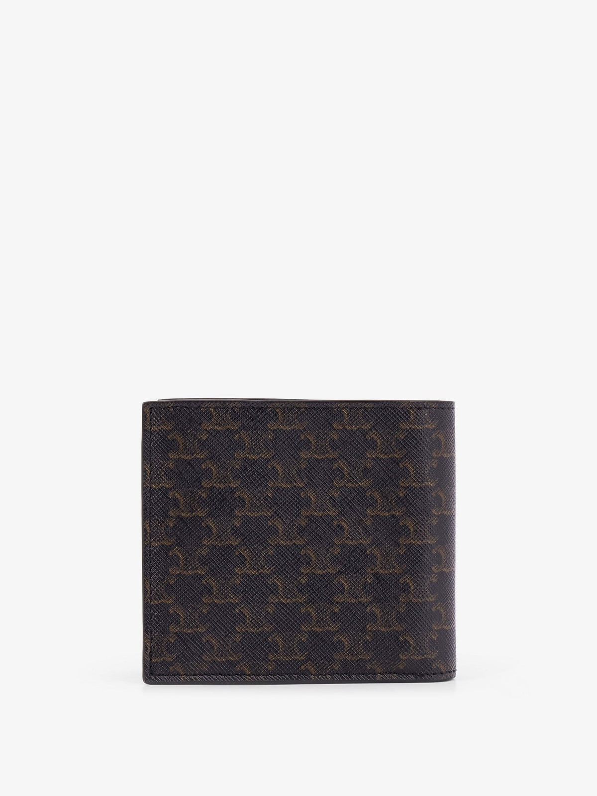 Celine Bifold Triomphe coated canvas and leather wallet