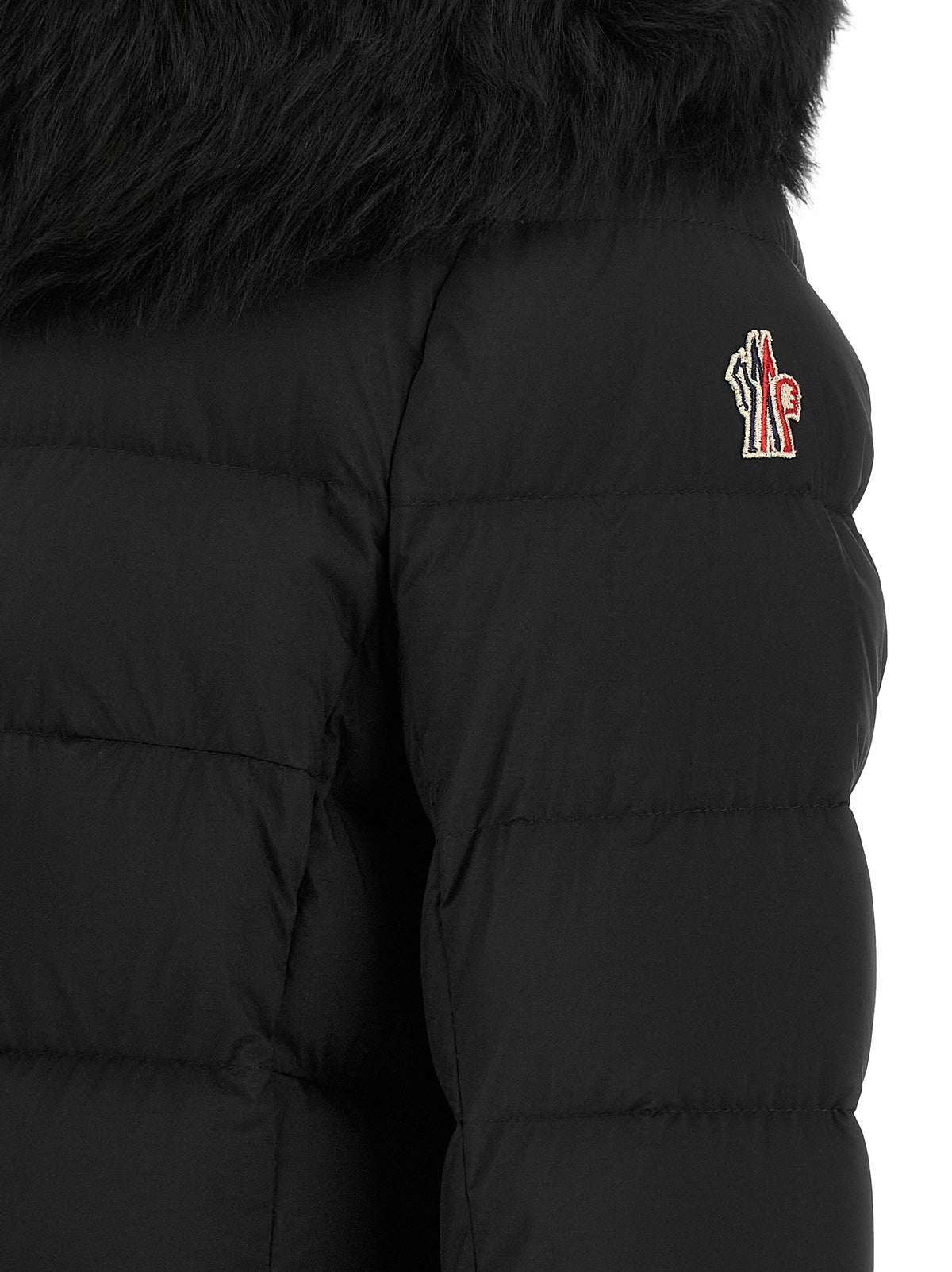 MONCLER GRENOBLE Black 'Armoniques' ski down jacket