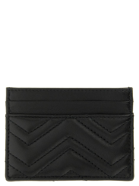Gucci Black 'GG Marmont' card holder