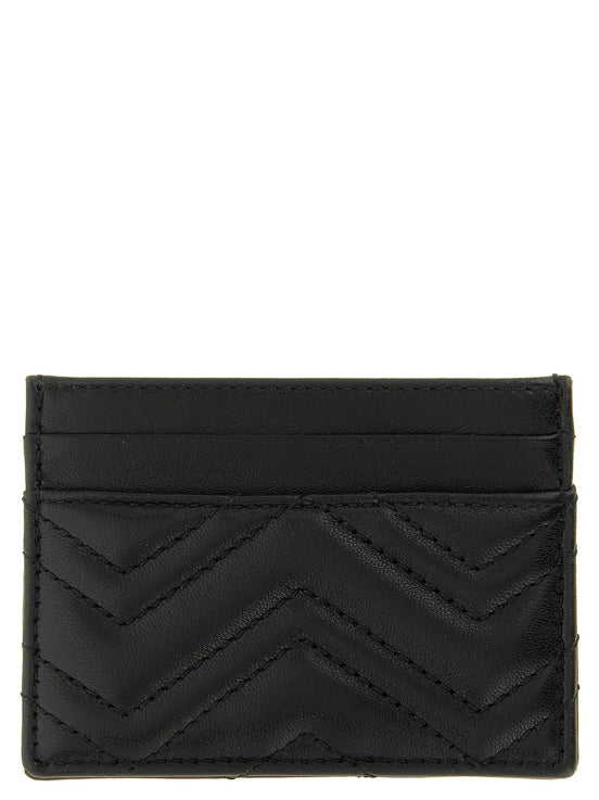 Gucci Black 'GG Marmont' card holder