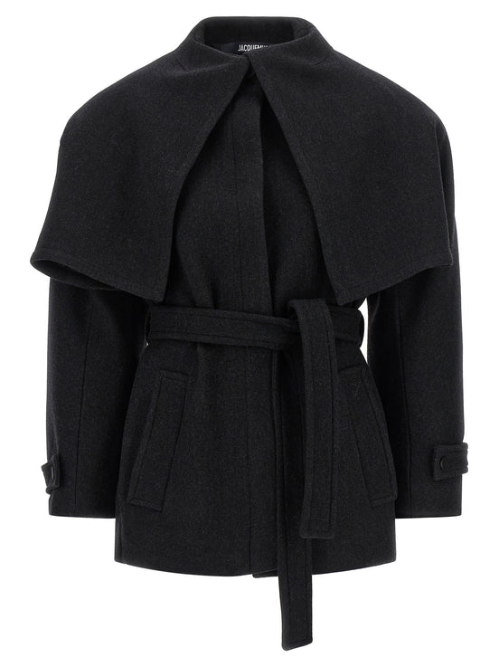 Black 'Le Caban Boléro' coat