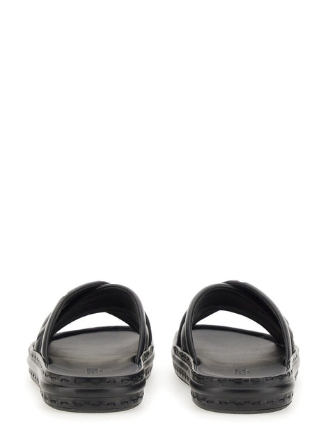 BLACK LEATHER SANDAL