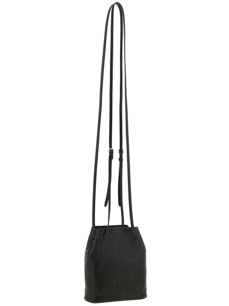 Miu Miu Black mini nappa leather crossbody bag